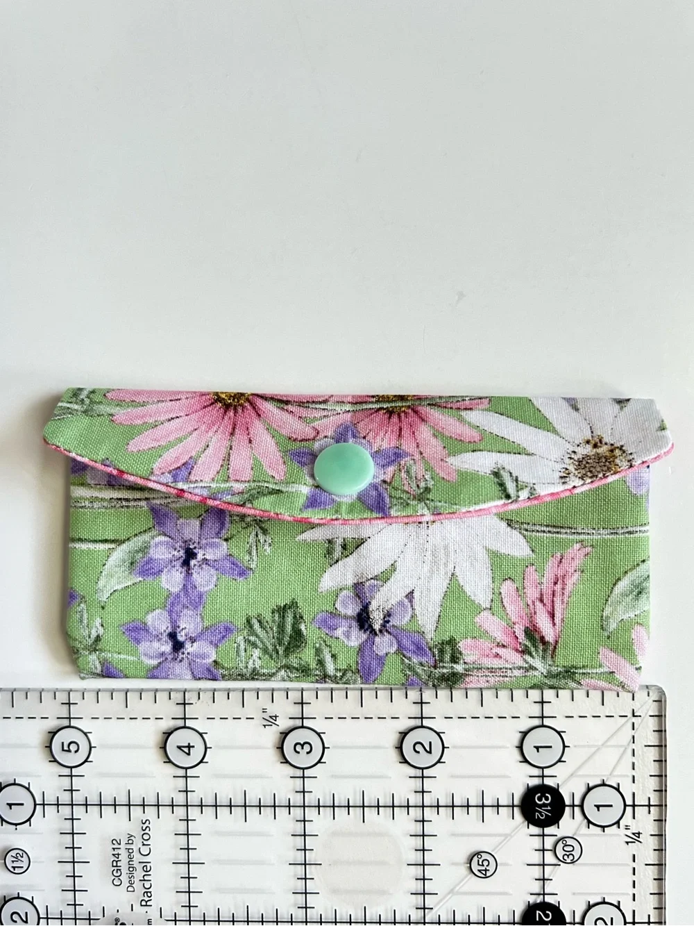 Hand Crafted Floral Lipstick /Lip Balm Cozy Pocket Holder Fabric 100% Cotton